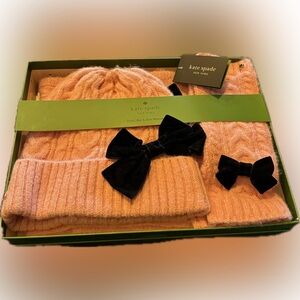 Kate Spade Velvet Cable Bow 3 pc Box Set